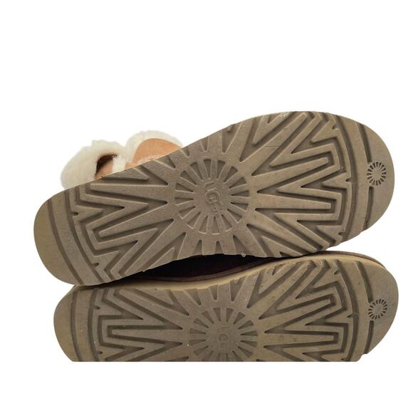 UGG Bailey Button II Brown Shearling Winter Boots Size 9 - Picture 3 of 6